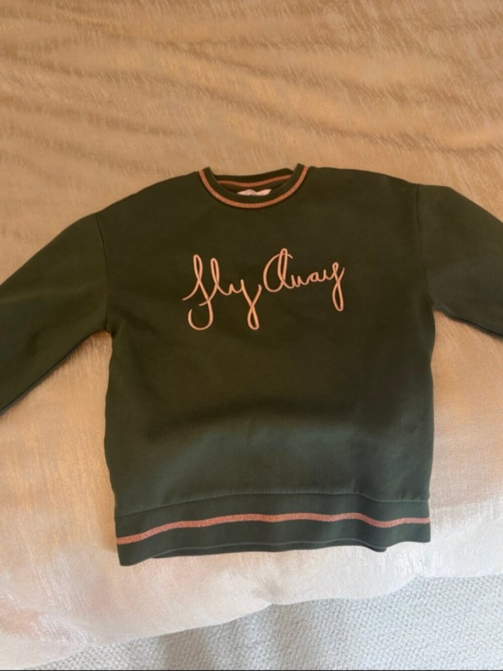 Ted Baker London Fly Away Embroidered Sweatshirt Dark Green Size M